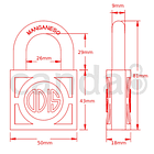 Candado Odis 350 50mm x3 estándar llaves iguales 2
