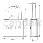 Candado Odis 60mm 160 2