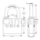 Candado Odis 130 30mm 2