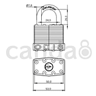 Candado de Acero Laminado Zincado Odis 50mm 2