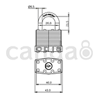 4 Candados de 40mm Laminados Llaves Iguales Odis 2