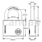 Candado Odis 50mm B50 2