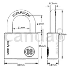 Candado Odis 40mm B40 2
