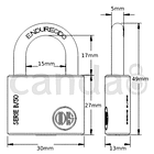 Candado Odis B30 30mm  2