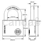 Candado Odis B25 x2 25mm Llaves Iguales 2