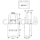 Candado de Bloqueo Amarillo Odis 38mm 2