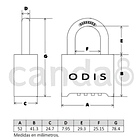 Candado Stylelock con clave 52mm Odis 2