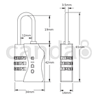 Candado TSA Rosado 33mm Odis 2