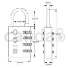 Candado Odis Set Viajero 3 y 4 diales 2