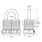 Candado Odis Waterproof 49mm Combinación 2
