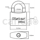 Candado Oister XTRA 30mm Fierro Bronceado 2