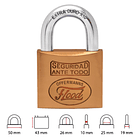 Juego Candados Amaestrados 50mm X-10 6un Flood 2