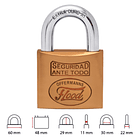 Juego Candado Amaestrado 50mm X-10 12un Flood 2