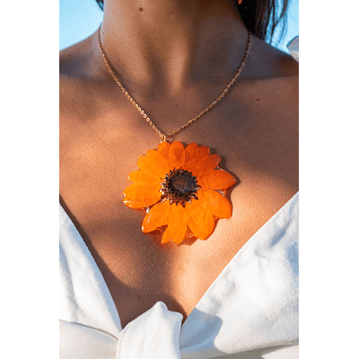 Collar Girasol Naranjo