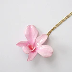 Orquídea Rosada - Collar de Resina con Orquidea Natural