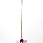 Orquídea Bicolor - Collar de Orquídea Natural en Resina