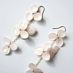 Aros colgantes de hortensias rosa palo