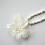 Orquídea Blanca y Perlas de Río