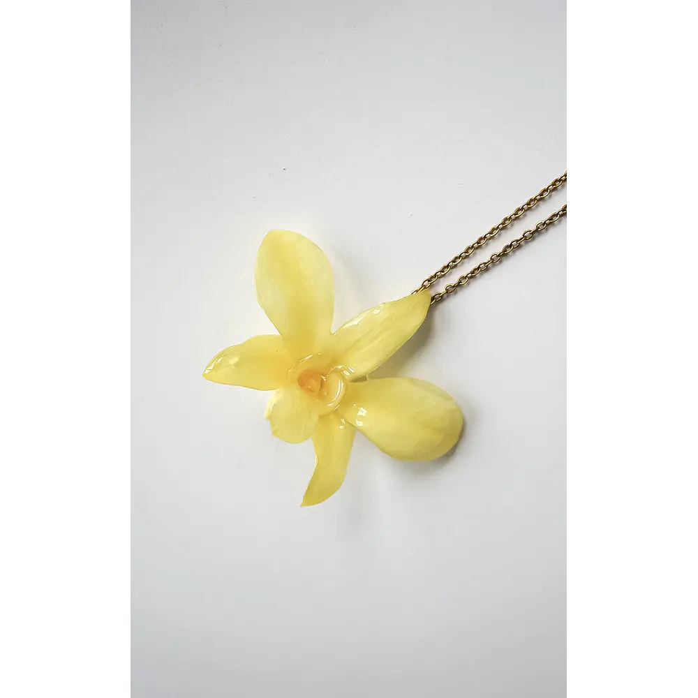 Collar Orquídea Amarilla