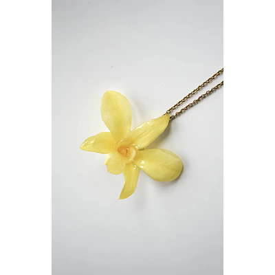 Collar Orquídea Amarilla