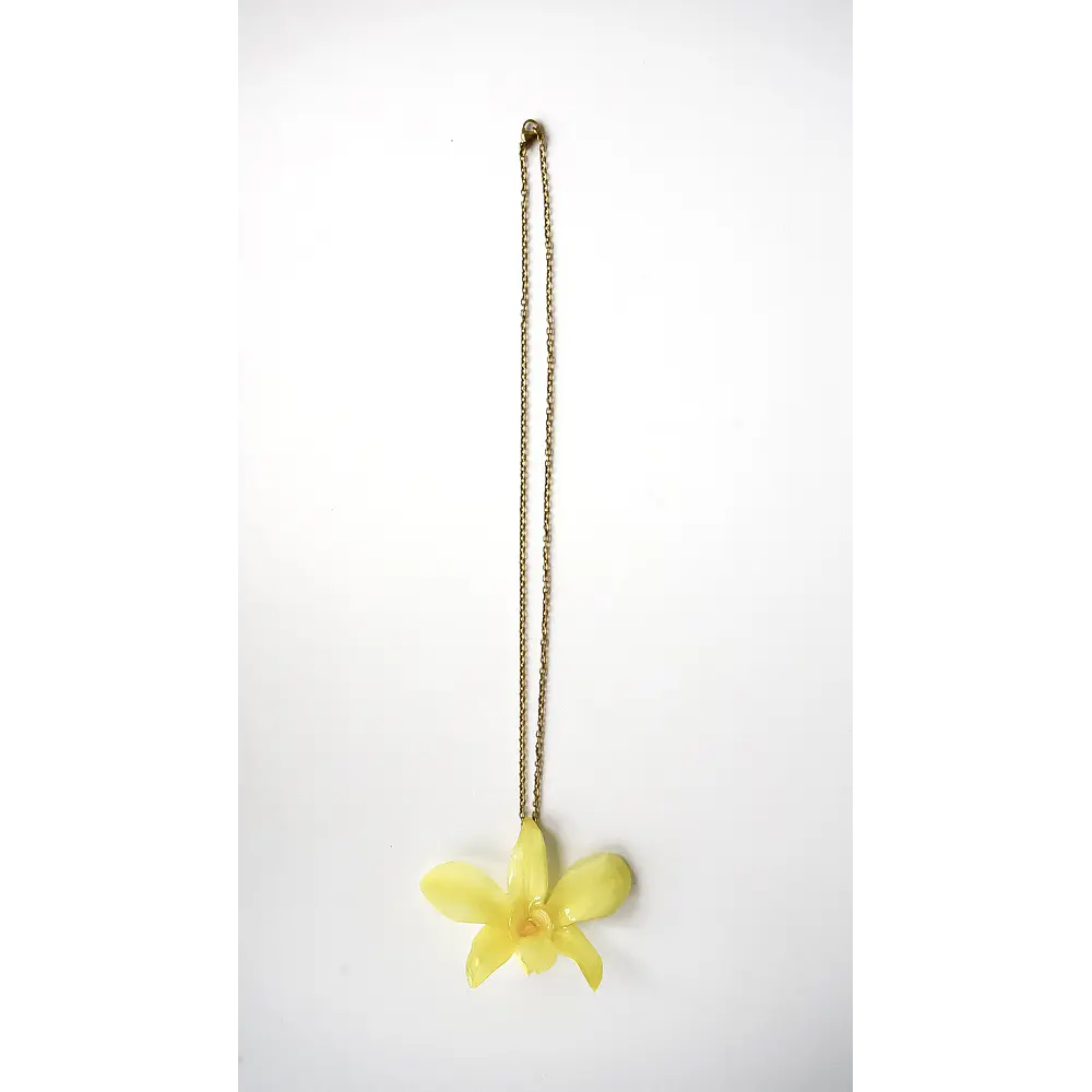 Collar Orquídea Amarilla