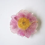 Pinche de Peonía Rosa en Resina