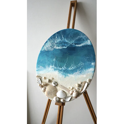 Tesoro del Mar – Cuadro Marino de Resina Epóxica | 40x50 cm