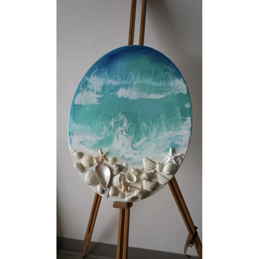 “Costa Esmeralda” – Cuadro de Resina Epóxica | 40x50 cm
