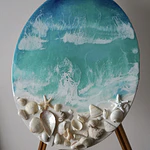 “Costa Esmeralda” – Cuadro de Resina Epóxica | 40x50 cm