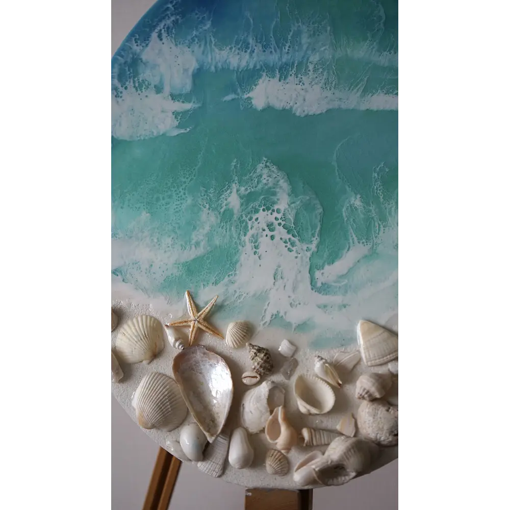 “Costa Esmeralda” – Cuadro de Resina Epóxica | 40x50 cm