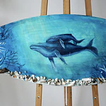 “Donde Habitan las Ballenas” – Arte Oceánico en Resina Epóxica
