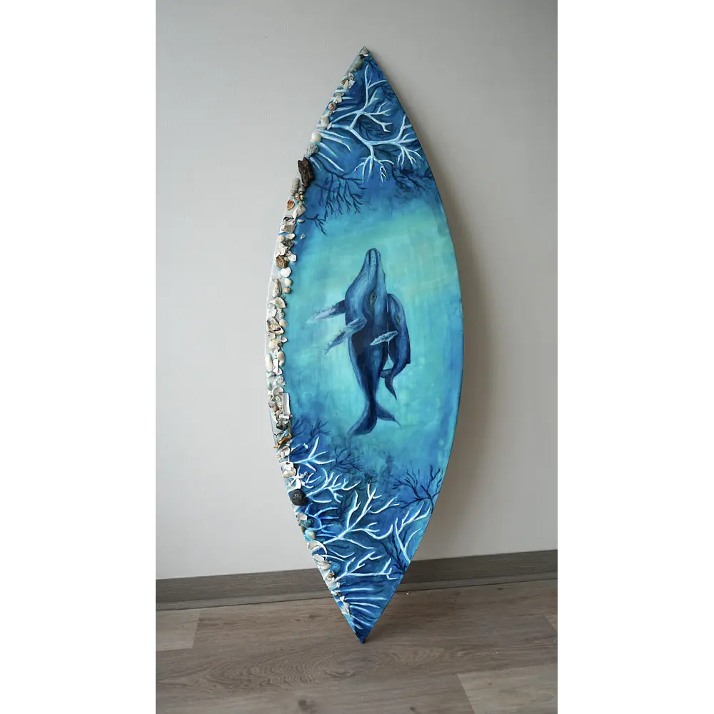 “Donde Habitan las Ballenas” – Arte Oceánico en Resina Epóxica