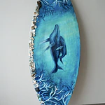 “Donde Habitan las Ballenas” – Arte Oceánico en Resina Epóxica