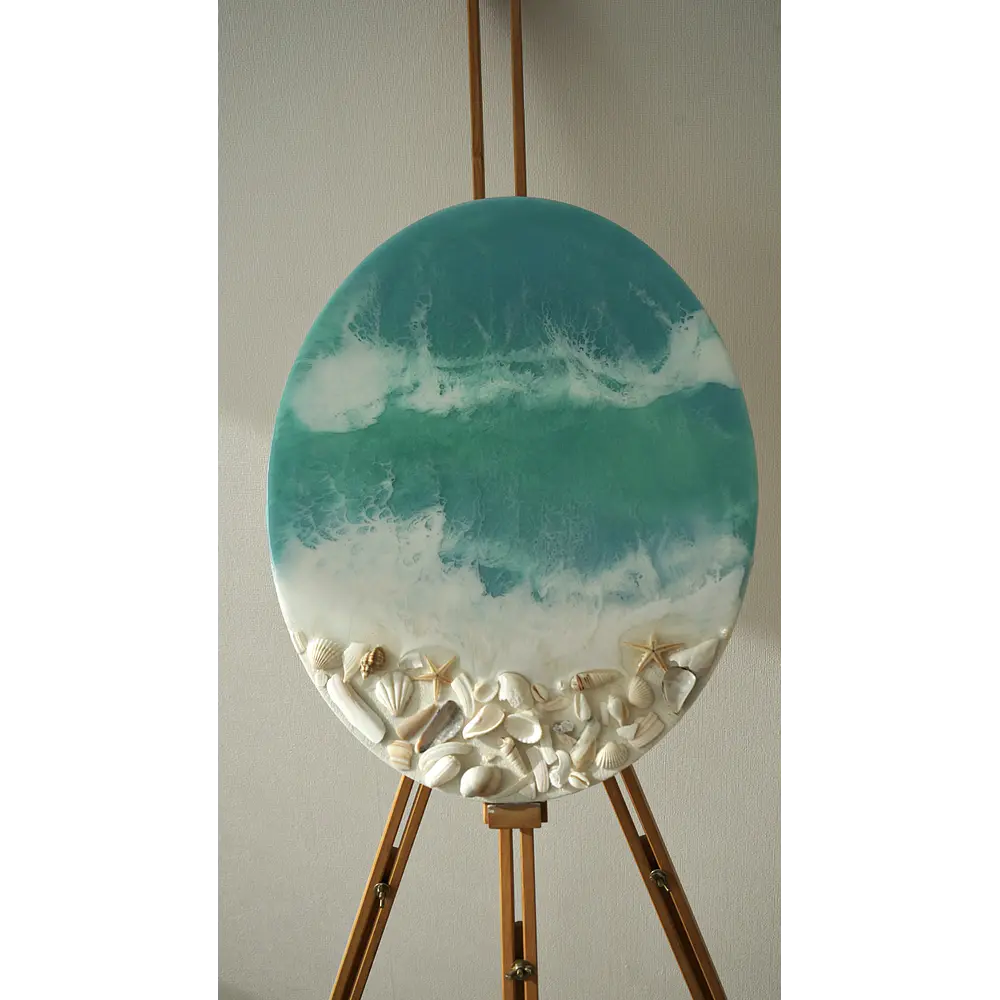 Marea Serena – Cuadro Marino de Resina Epóxica | 40x50 cm