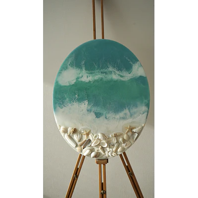Marea Serena – Cuadro Marino de Resina Epóxica | 40x50 cm