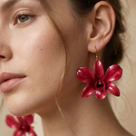 Aros Orquídea Frambuesa - Encapsulados en Resina