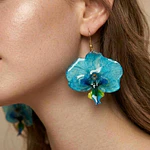 Aros de Orquídeas Naturales Calipso en Resina | Joyería Botánica Artesanal