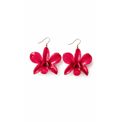Aros Orquídea Frambuesa - Encapsulados en Resina