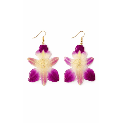Aros Orquídea Bicolor - Encapsulados en Resina
