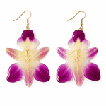 Aros Orquídea Bicolor - Encapsulados en Resina
