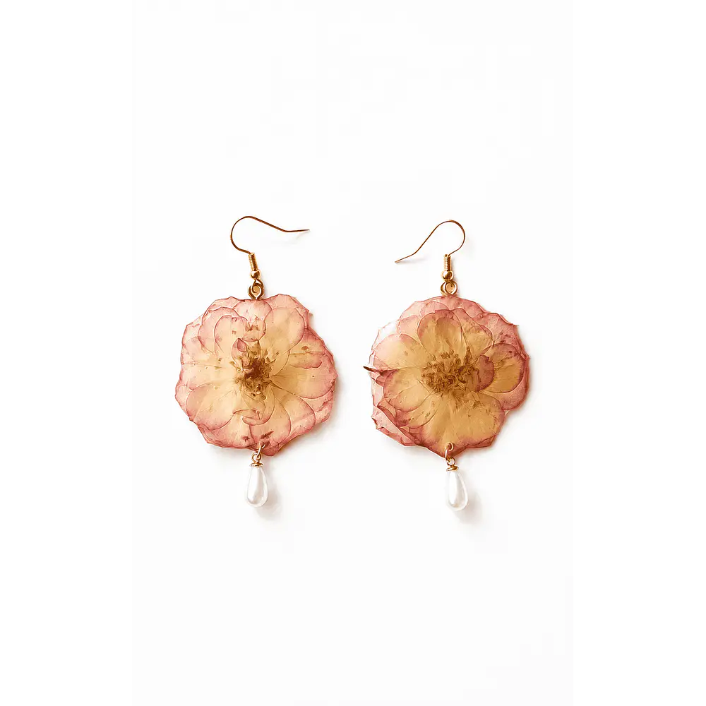 Aros Rosa Alba- Encapsulados en Resina