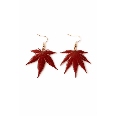 Aros de Hoja de Otoño Japonesa- Encapsulados en Resina