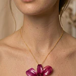 Orquídea Morada - Collar de Resina con Orquídea Natural