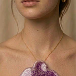 Collar Orquídea Print Natural - Encapsulada en Resina 