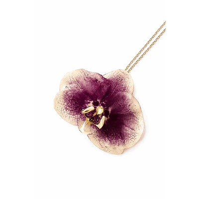 Orquídea Natural Color Vino Encapsulada en resina 