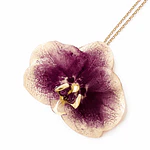 Orquídea Natural Color Vino Encapsulada en resina 