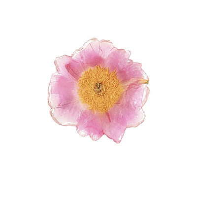 Pinche de Peonía Rosa en Resina