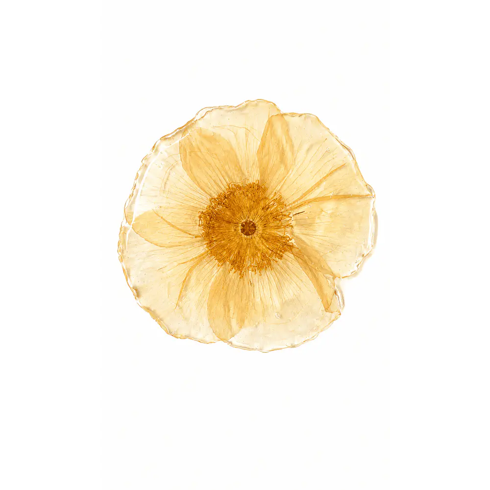 Pinche de Amapola Beige en Resina