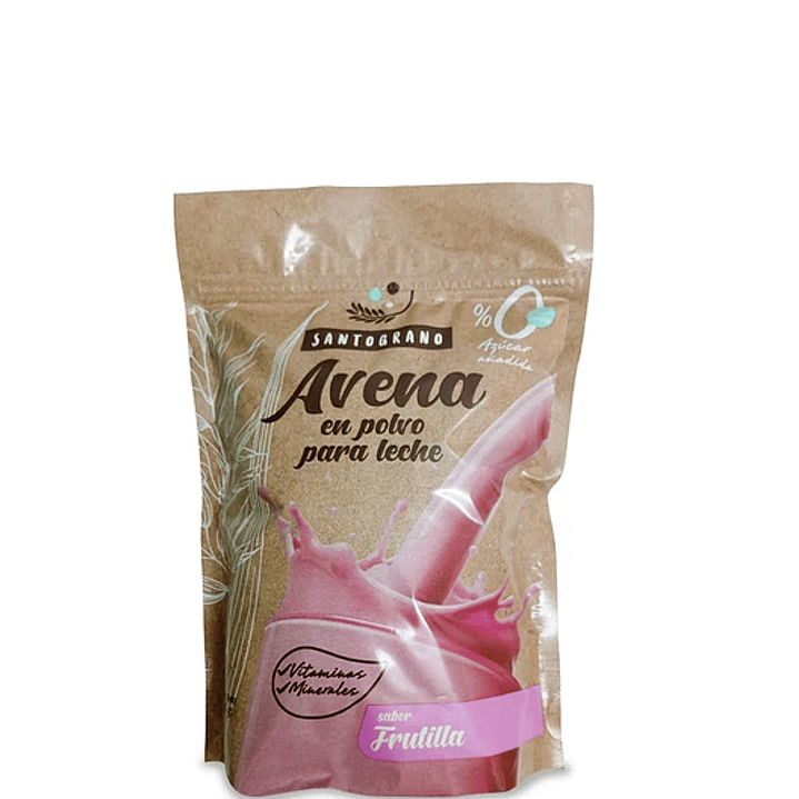 Avena en polvo sabor frutilla 1