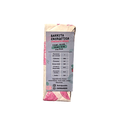 Barrita energética  chocolate negro Sin Culpas